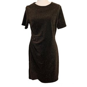 2 Hearts | NWT Black dress with gold shimmer